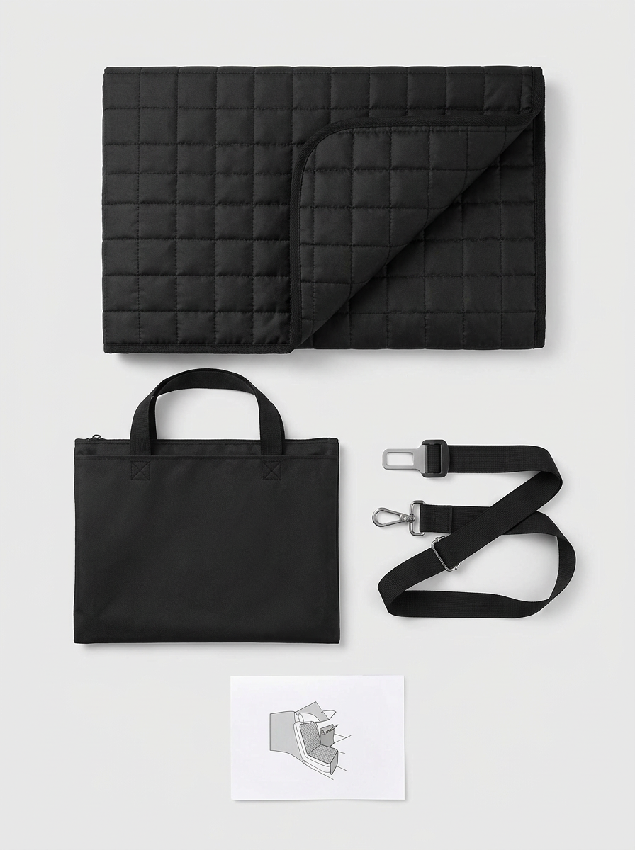 Zawartość paczki: mata, pokrowiec i zapięcie do pasa